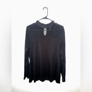 Sheer Black Longsleeve Blouse
